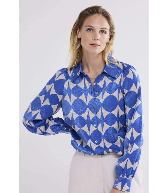 Summum Woman Blouse two tone print