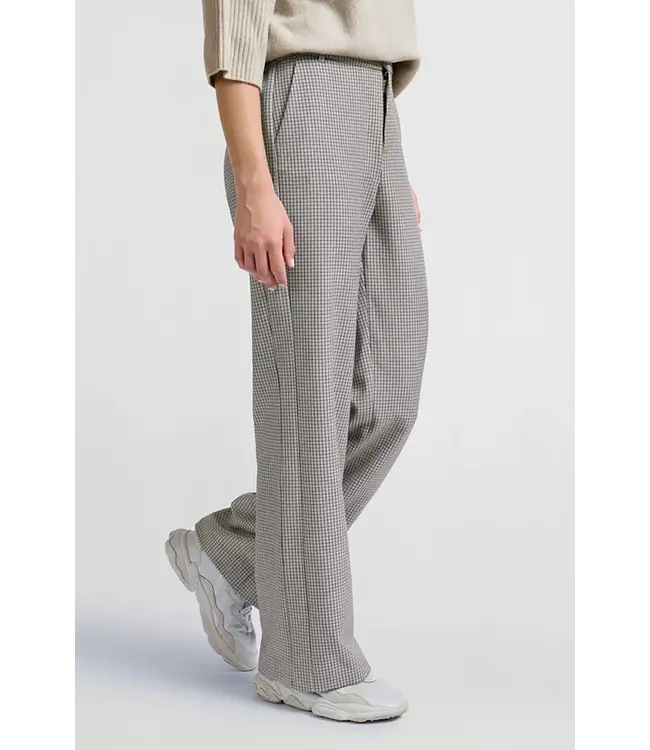 Yaya 01-301170-501 checked wide leg trouser