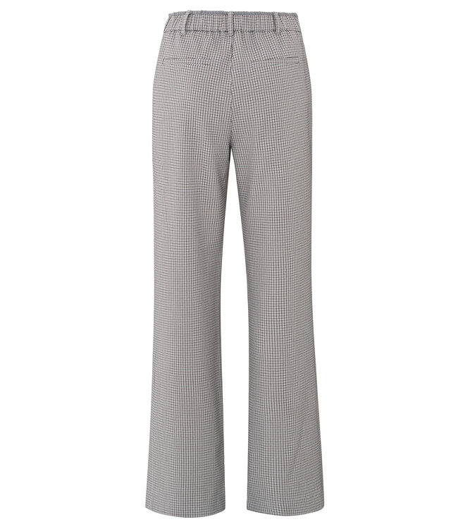 Yaya 01-301170-501 checked wide leg trouser
