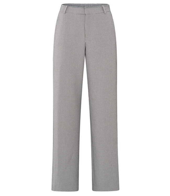 Yaya 01-301170-501 checked wide leg trouser