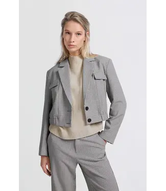Yaya Checked short blazer