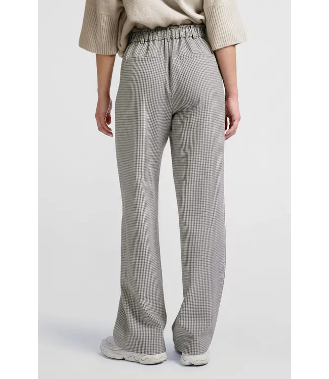 Yaya 01-301170-501 checked wide leg trouser