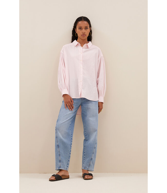 BY-BAR AMSTERDAM 25112069 Sarah pink pinstripe blouse