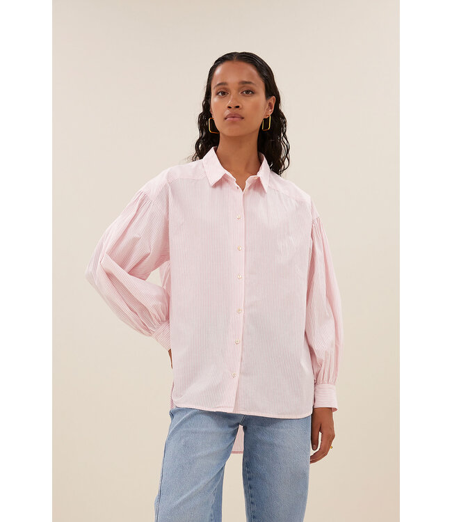BY-BAR AMSTERDAM 25112069 Sarah pink pinstripe blouse