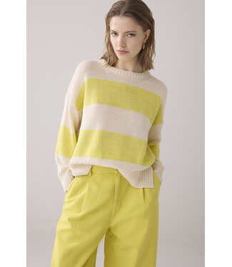 Summum Woman Sweater yellow stripe