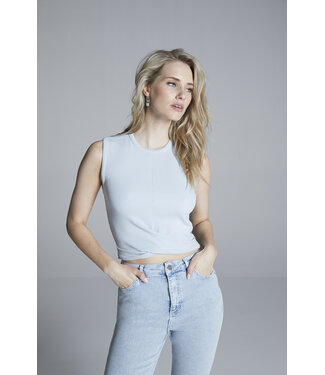 Homage Rib cropped top with knot