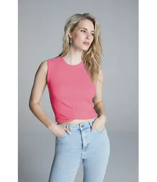 Homage Rib cropped top with knot