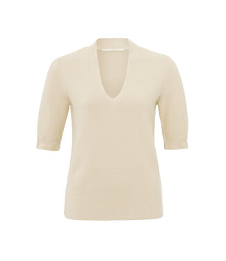 Yaya Short sleeved V-neck sweater