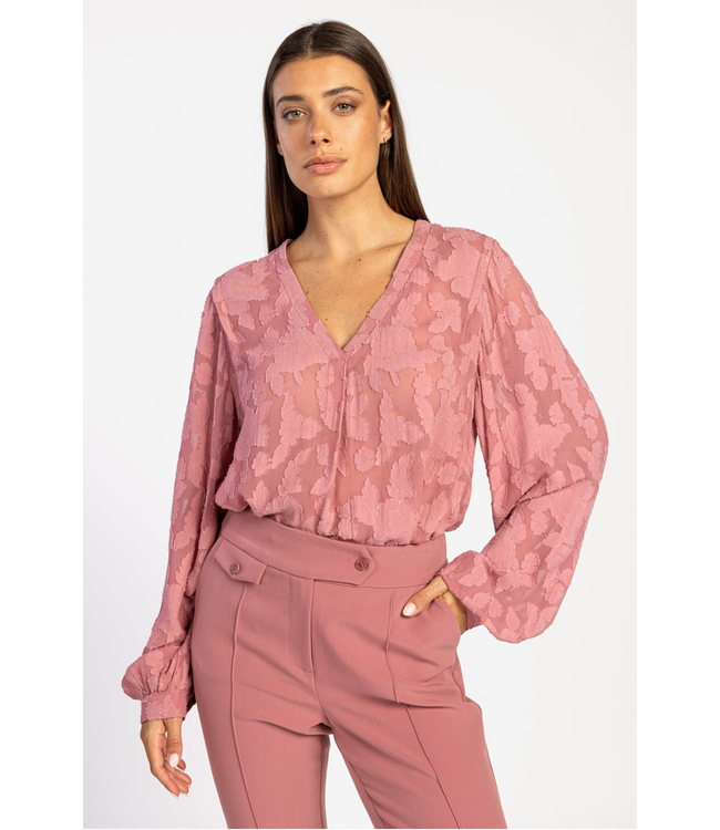 Aaiko ALANA CHIFFON FLOWER Top
