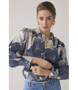Summum Woman Blouse two tone print