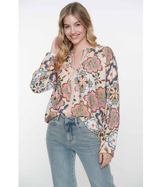 Geisha Top Mandela floral