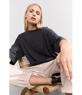 Yaya Oversized fine knitted t-shirt