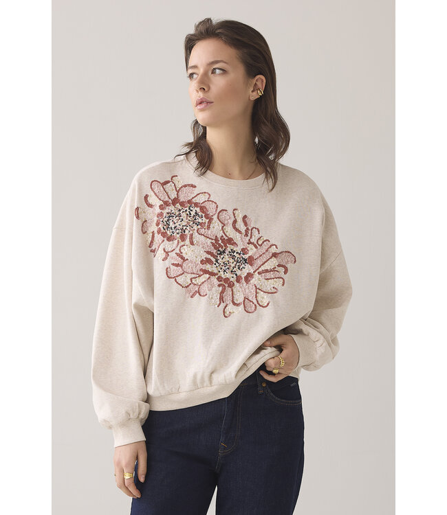 Summum Woman Long sleeve embellished sweatshirt