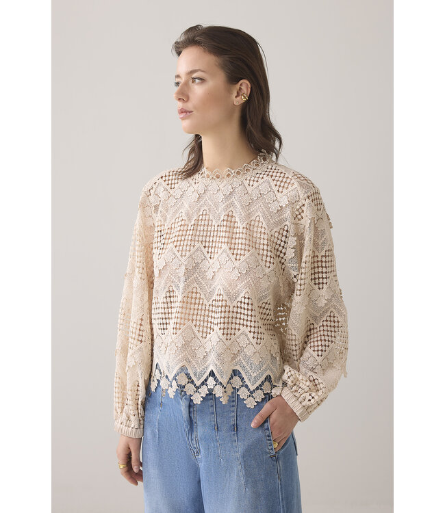 Summum Woman Longsleeve top Lace