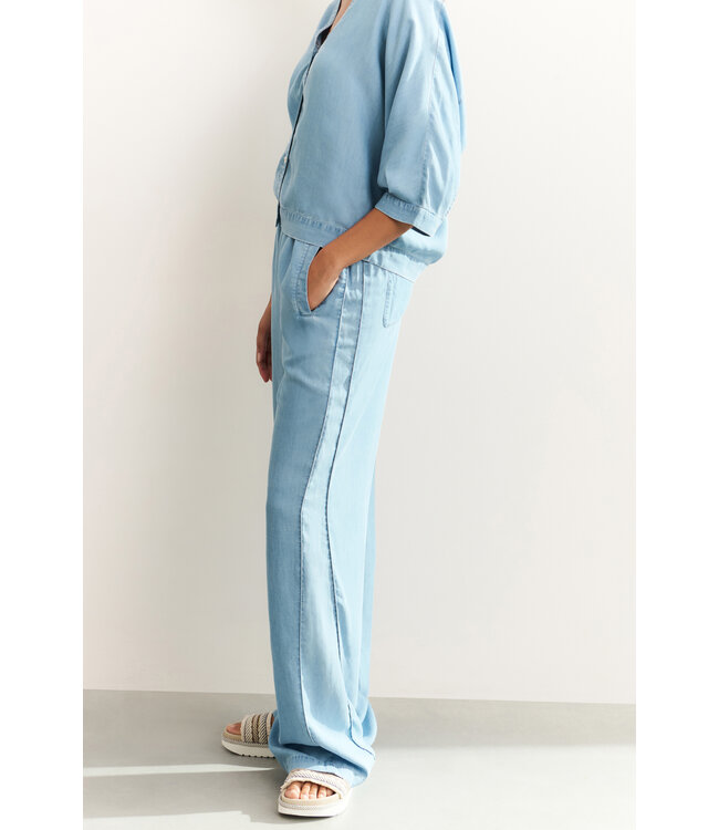 Yaya Chambray trousers