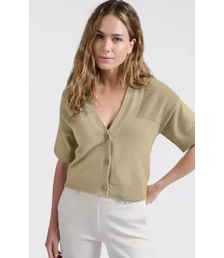 Yaya Cardigan with ribbed details