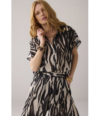 Summum Woman Blouse faded zebra print