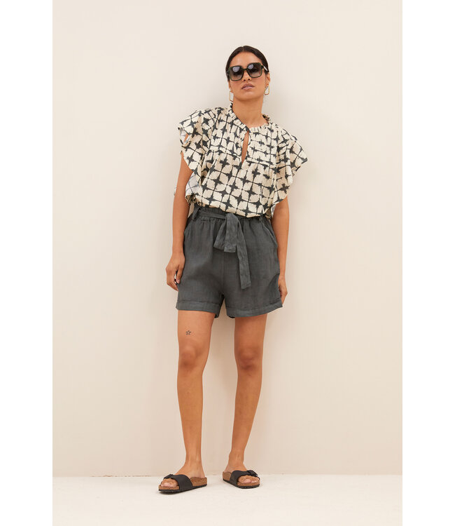 BY-BAR AMSTERDAM Danee square tie dye blouse