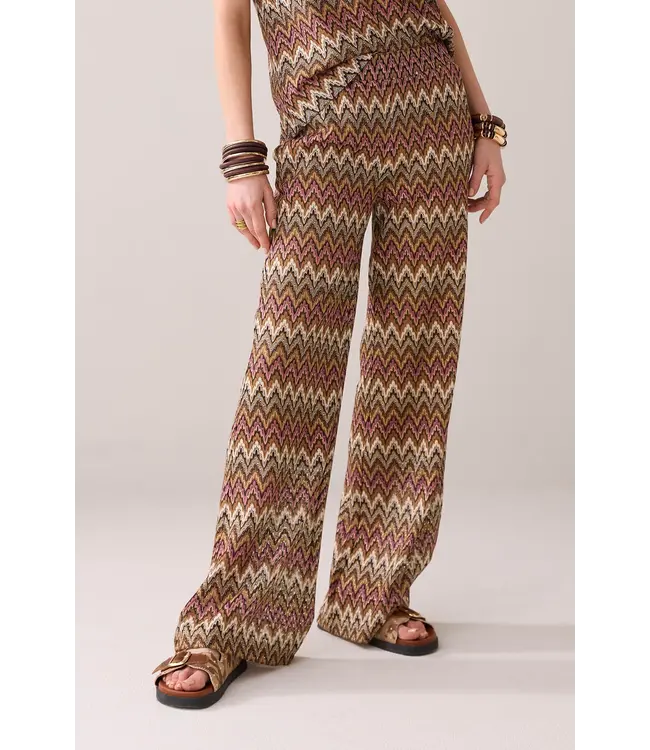 Summum Woman Wide leg zig zag pant