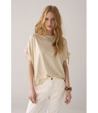 Summum Woman Top coated viscose linen