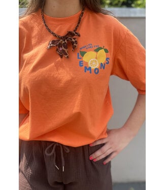 VROUW Limited T-shirt lemon orange