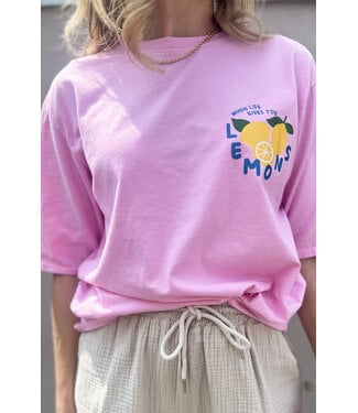 VROUW Limited T-shirt lemon pink