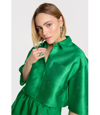 Alix the Label embellished satin blouse