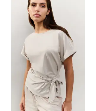 Yaya T-shirt met knoopdetail