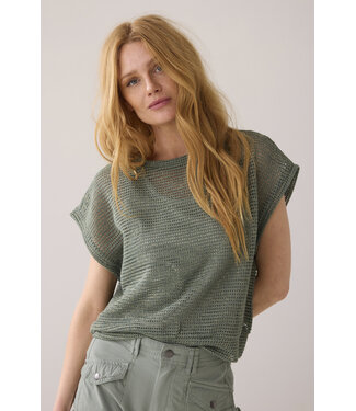 Summum Woman Top Oversized Gauze