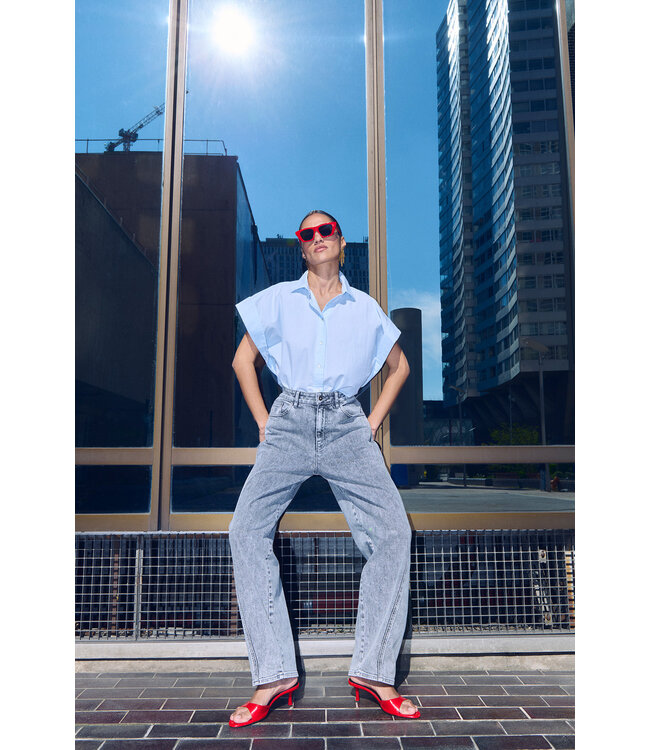 BY-BAR AMSTERDAM pixie chambray blouse