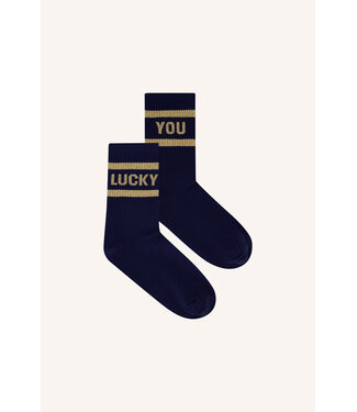 BY-BAR AMSTERDAM lucky sparkle navy socks