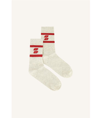 BY-BAR AMSTERDAM logo sparkle grey socks