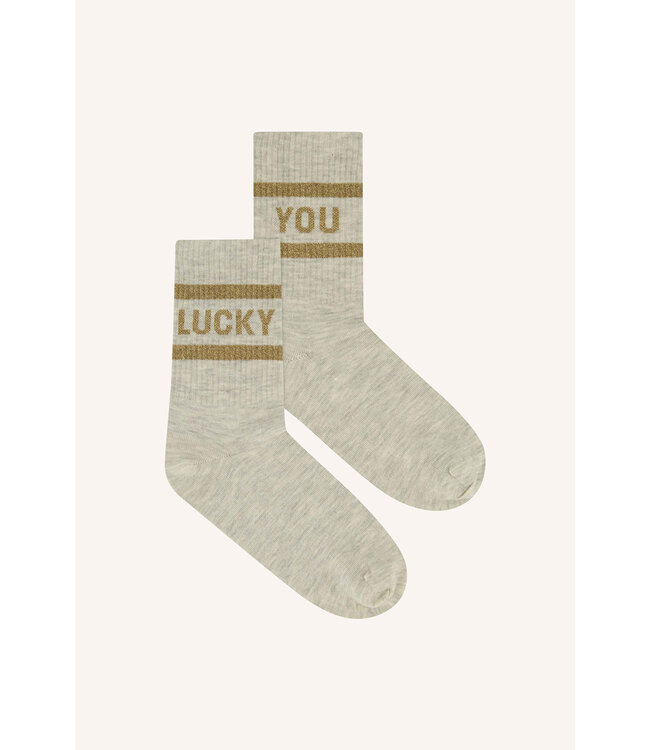 BY-BAR AMSTERDAM lucky sparkle grey socks