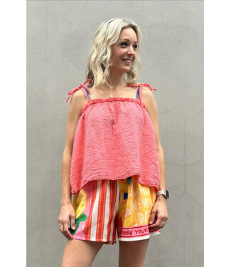 VROUW Limited Top gauze coral