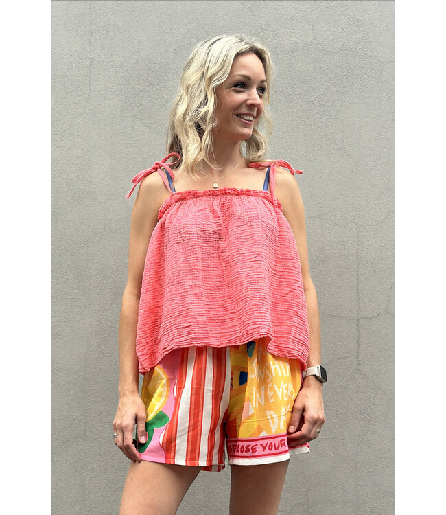 VROUW Limited 8503 Top gauze coral