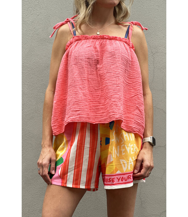 VROUW Limited 8503 Top gauze coral