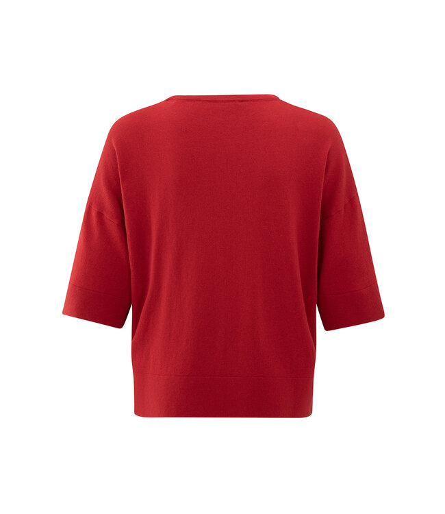 Yaya 01-000454-507 Oversized fine knitted T-shirt