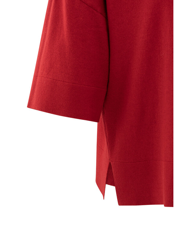 Yaya 01-000454-507 Oversized fine knitted T-shirt