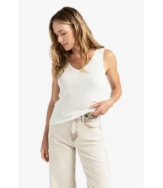 Yaya Fine rib knitted tank top