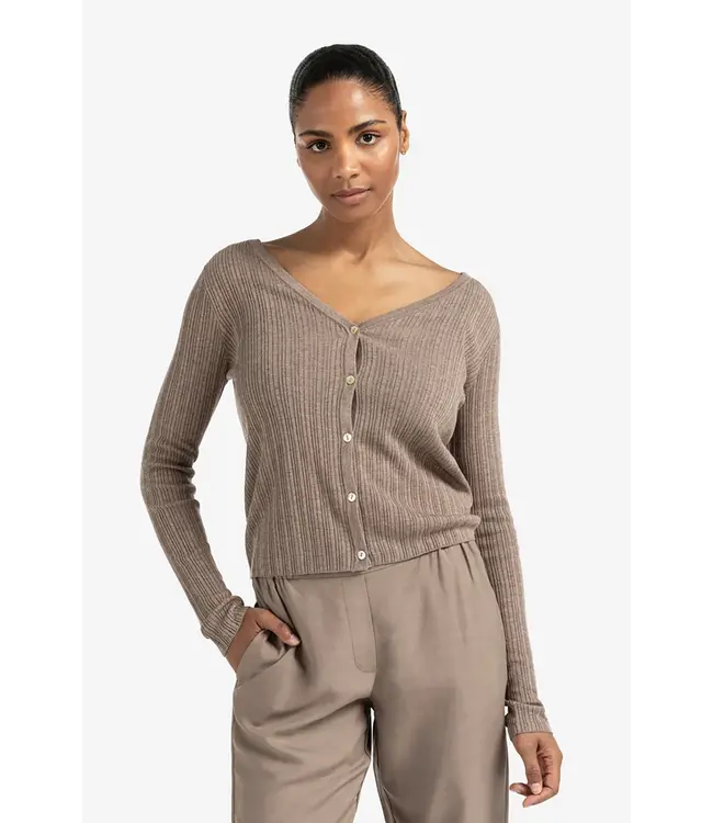 Yaya 01-010113-507 Fine rib cardigan