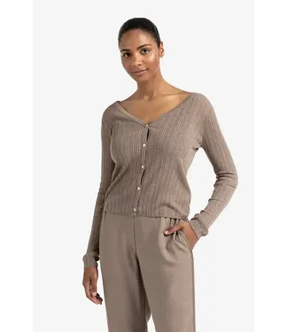 Yaya Fine rib cardigan