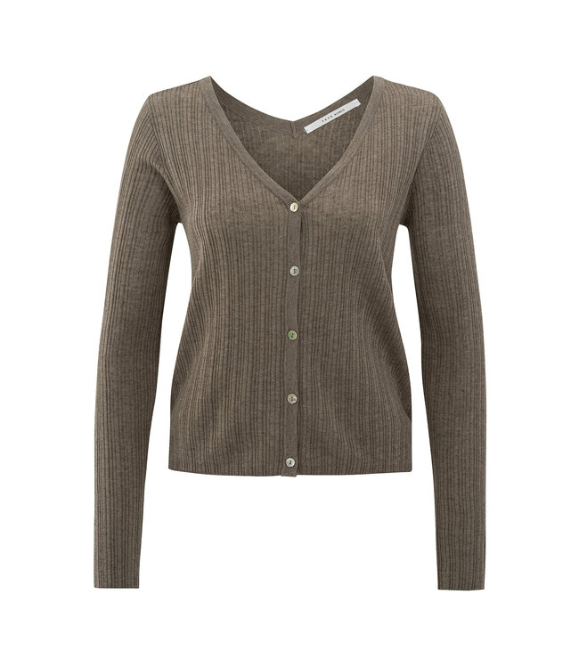 Yaya 01-010113-507 Fine rib cardigan