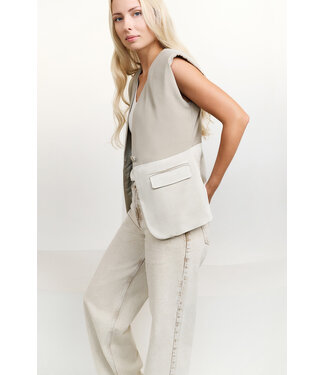 Yaya Gilet with satin details