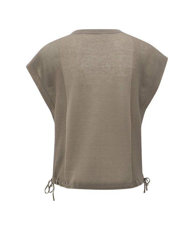 Yaya 01-000479-507 Sleeveless top with lines