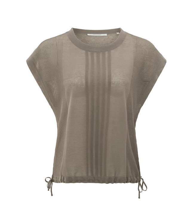 Yaya 01-000479-507 Sleeveless top with lines