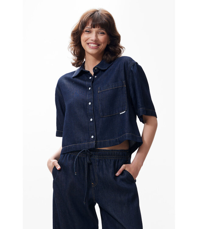Catwalk Junkie Short sleeve denim blouse