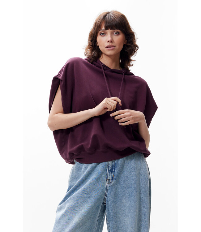 Catwalk Junkie Sleeveless sweater with hoodie