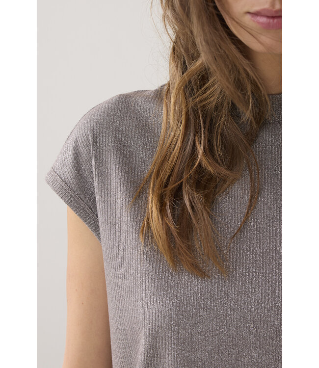 Summum Woman 3s5091-30685 Top Melange lurex rib