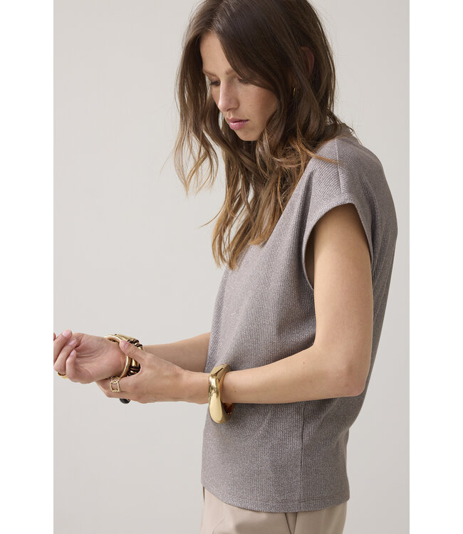 Summum Woman 3s5091-30685 Top Melange lurex rib