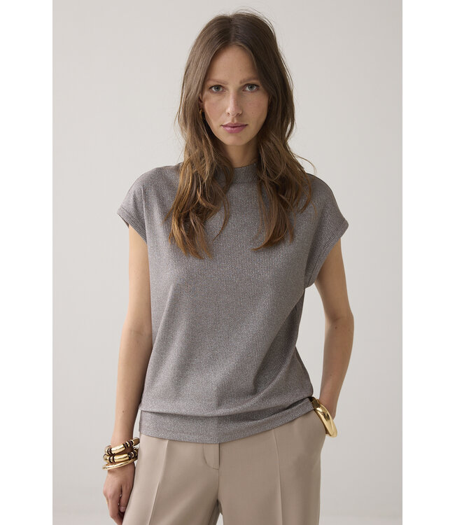 Summum Woman 3s5091-30685 Top Melange lurex rib